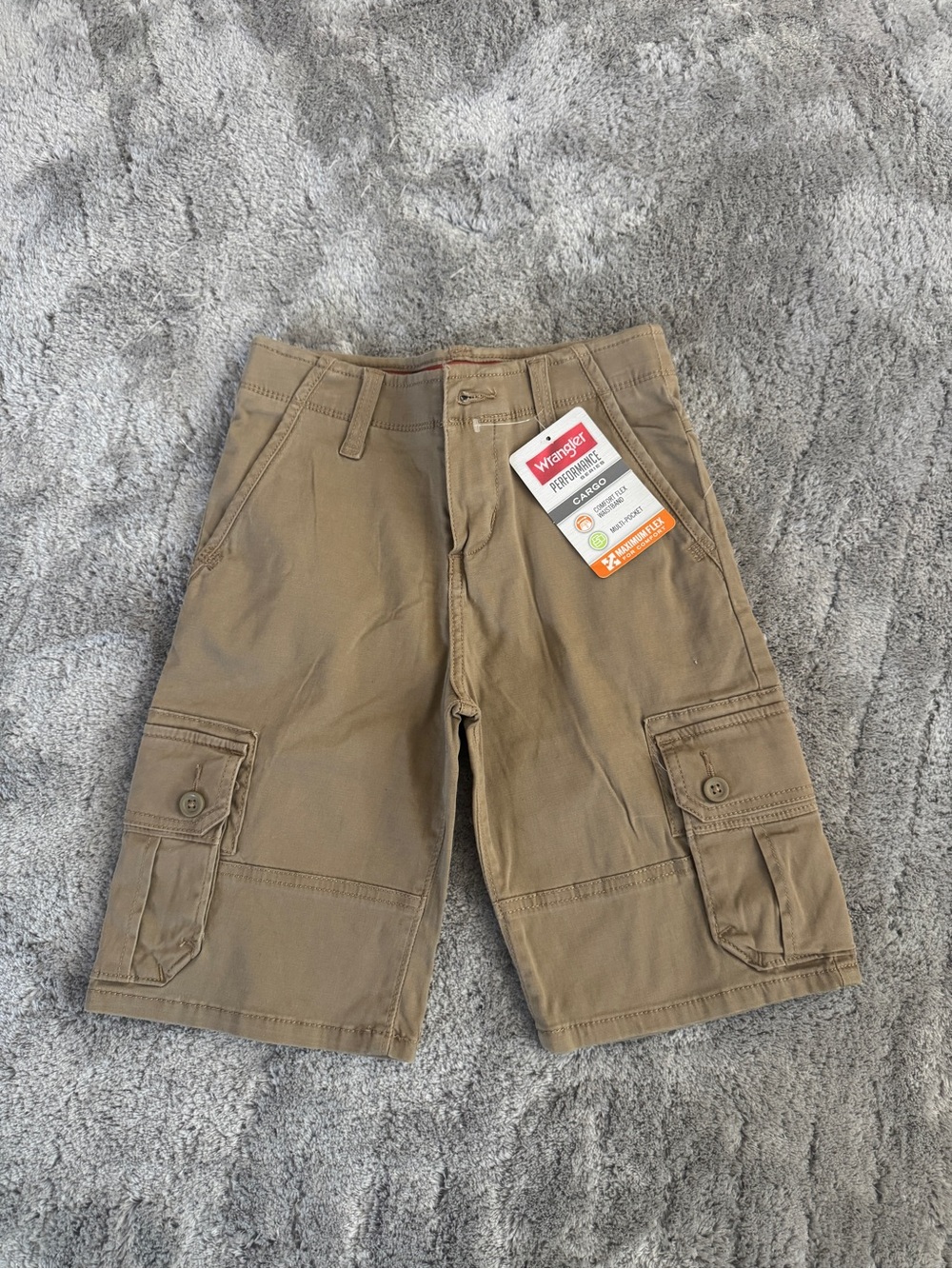 Wrangler Khaki Flex Cargo Shorts